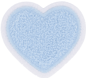 Baby Blue with White Border Large Heart