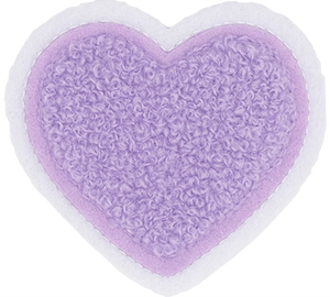 Lilac with White Border Large Heart