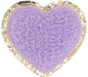 Lilac with Gold Border Large Heart