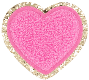 Bubblegum Pink With Gold Border Large Heart