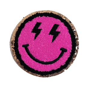 Small Smiley - Bubblegum Pink & Gold