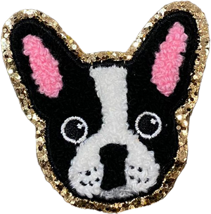 Fun Patches - Dog with Gold border