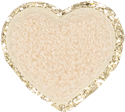 Cream with Gold Border Small Heart