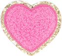 Pink with Gold Border Small Heart