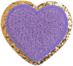 Purple with Gold Border Small Heart