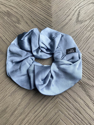 Silver Blue Max Scrunchies